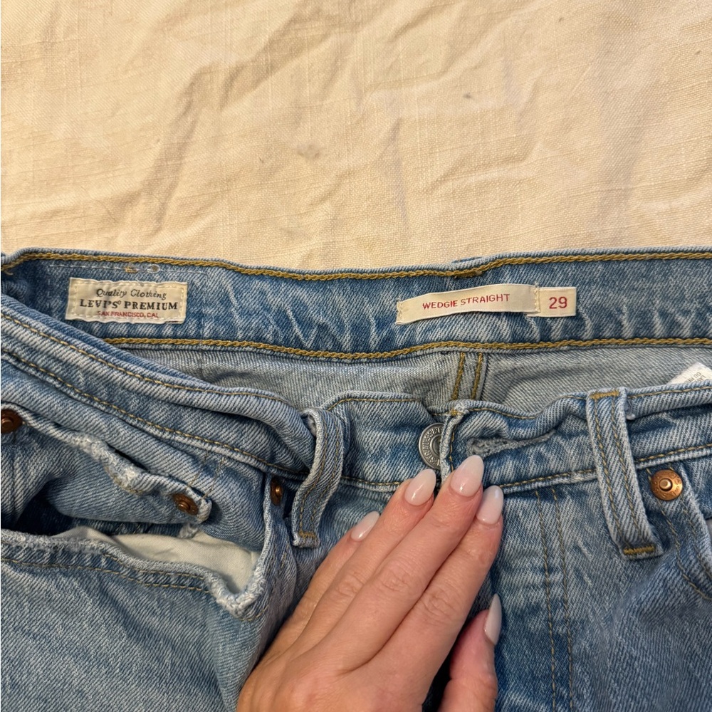 Levi's Premium Light Blue Straight Leg Jeans 29